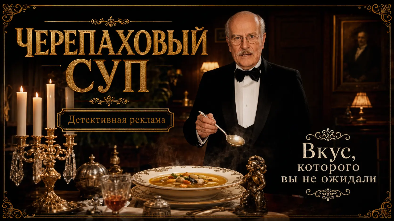 Обложка ролика «Реклама черепахового супа по мотивам фильма «Десять негритят»»
